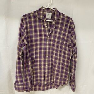 Billy Reid Plaid Button-Down Shirt Men’s Small Standard Cut
